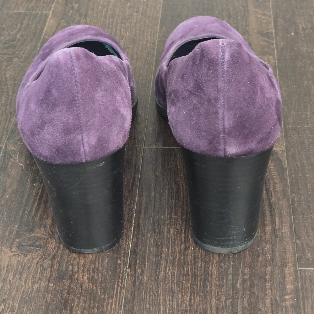 Franco Sarto Deep Purple Suede Heels - Picture 6 of 7